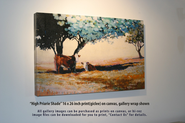 High Prairie Shade, print on canvas, gallery wrap shown